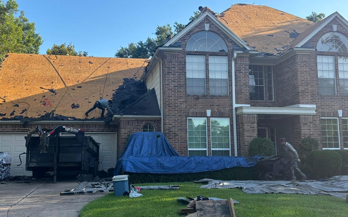 Storm Damage Roof Repair in Meyerland