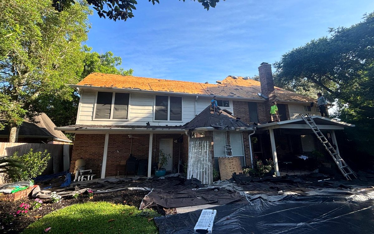 Storm Damage Roof Repair in River Oaks