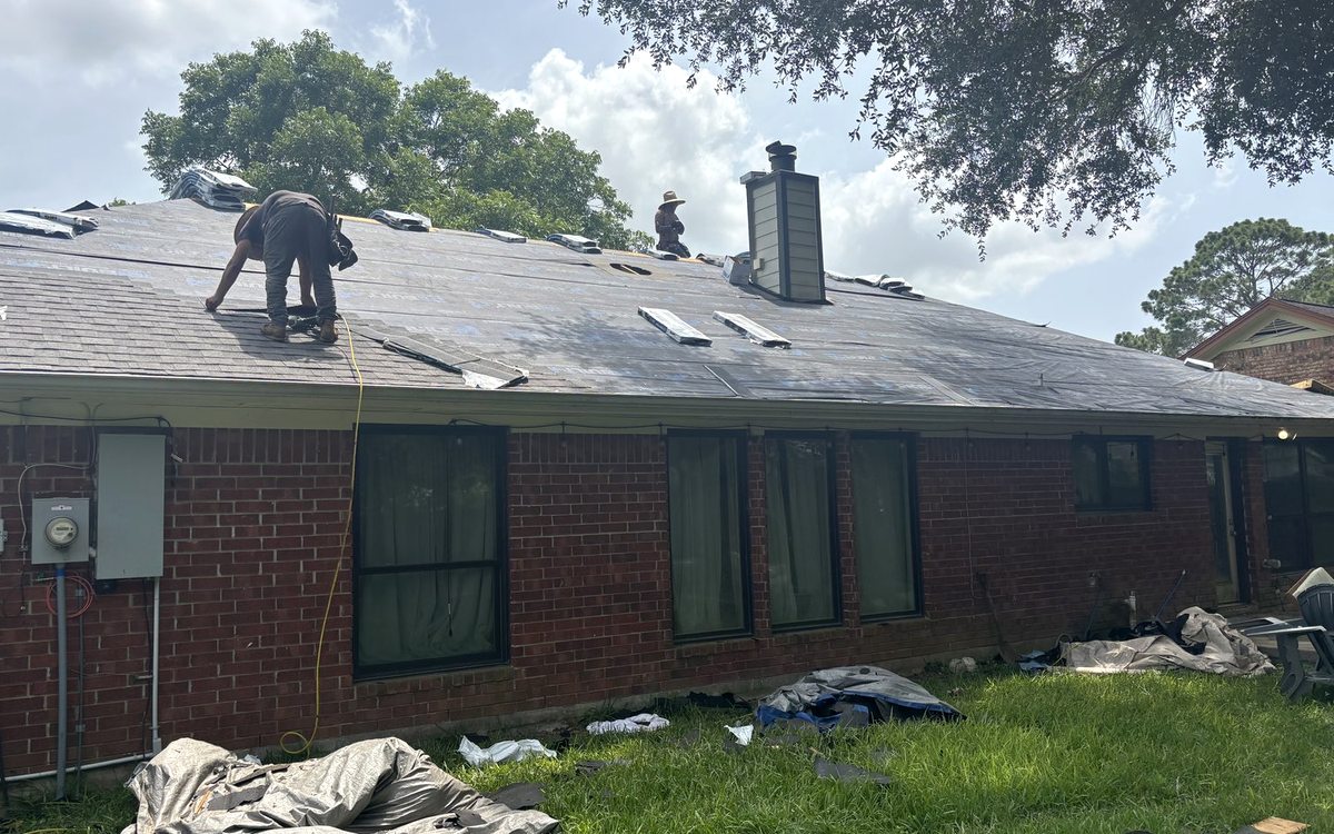 Roof work by Trophy Exteriors in College Station