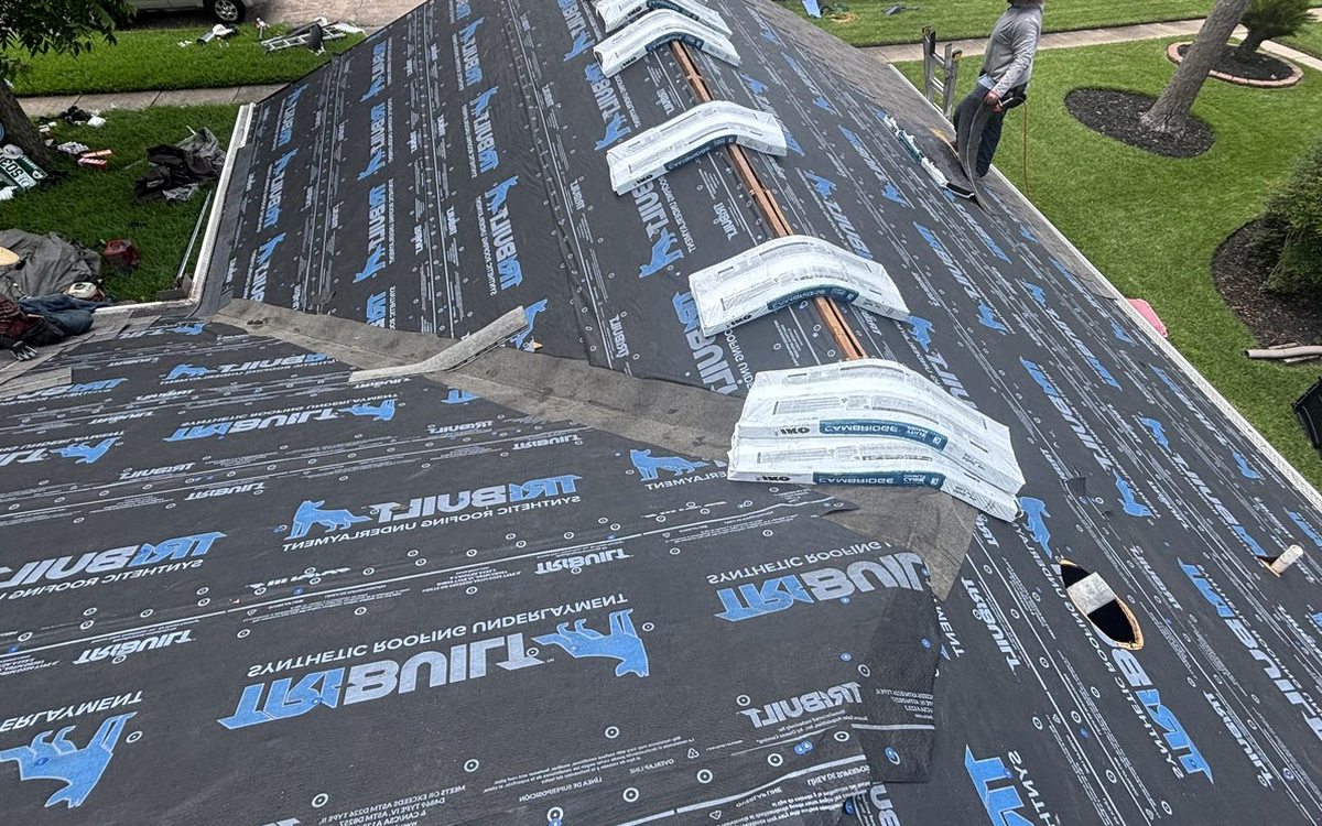 Roof work by Trophy Exteriors in College Station