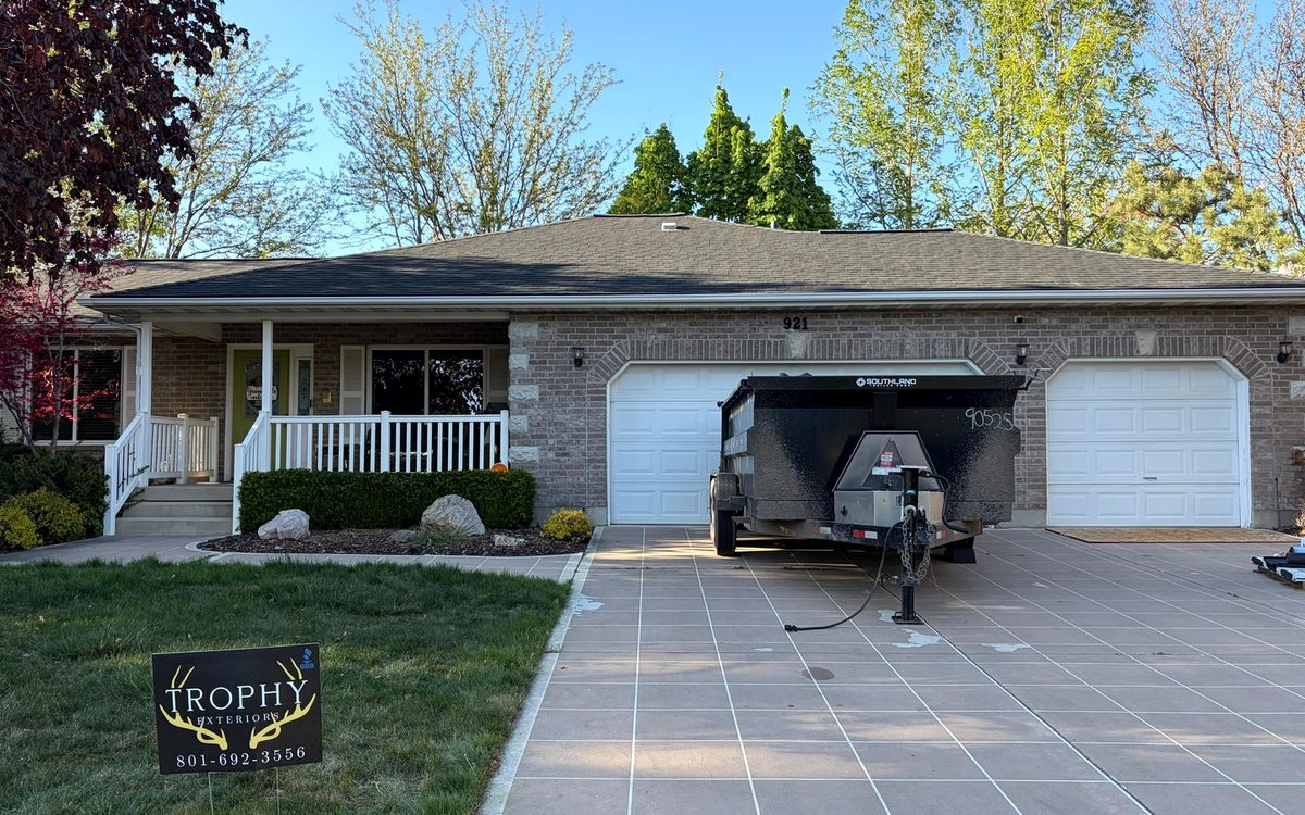 Roof work by Trophy Exteriors in Conroe