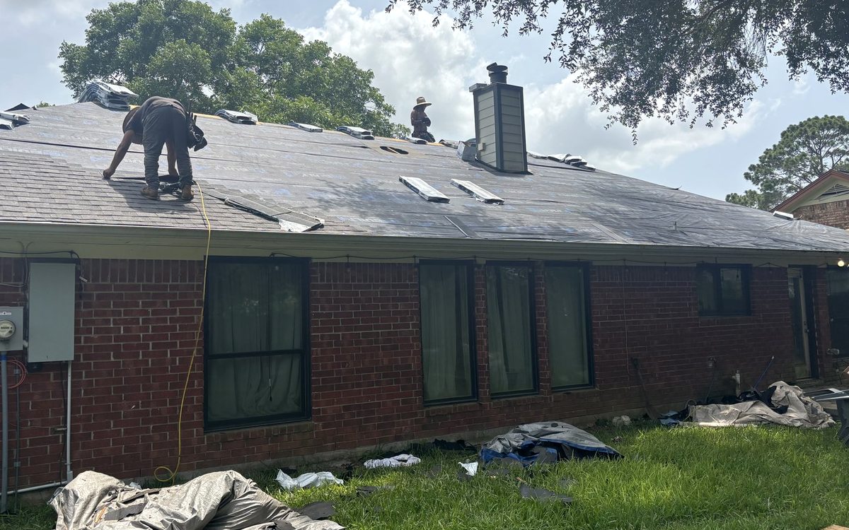 Storm Damage Roof Repair in West End