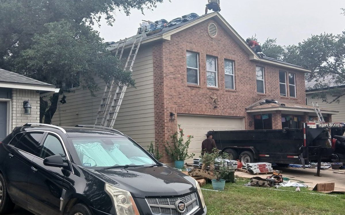 Roof work by Trophy Exteriors in College Station