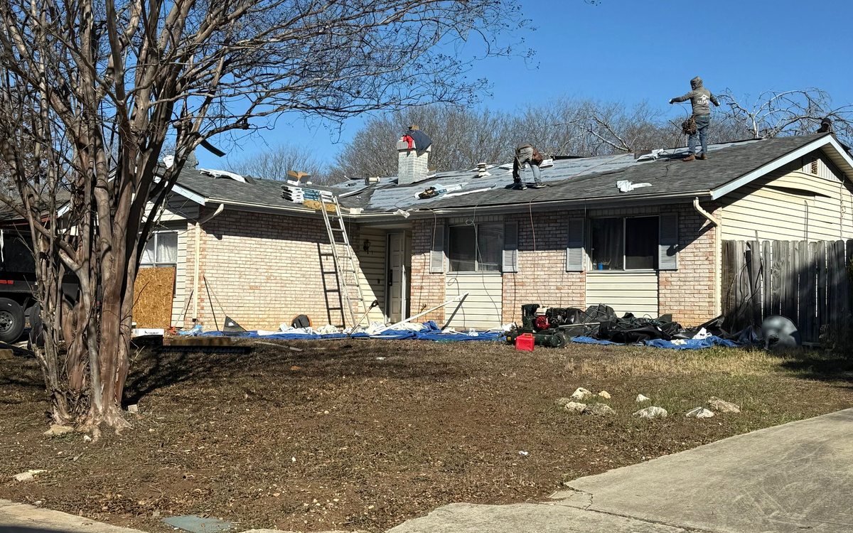 Roof work by Trophy Exteriors in College Station