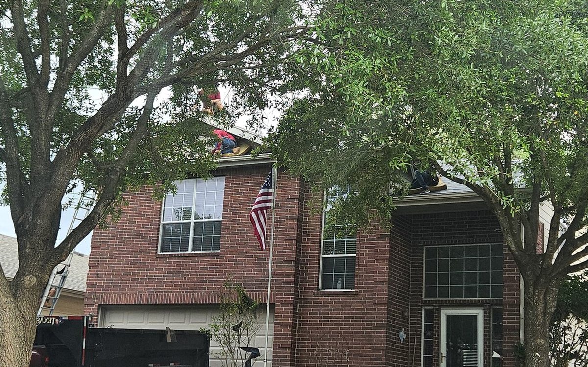 Roof work by Trophy Exteriors in Austin