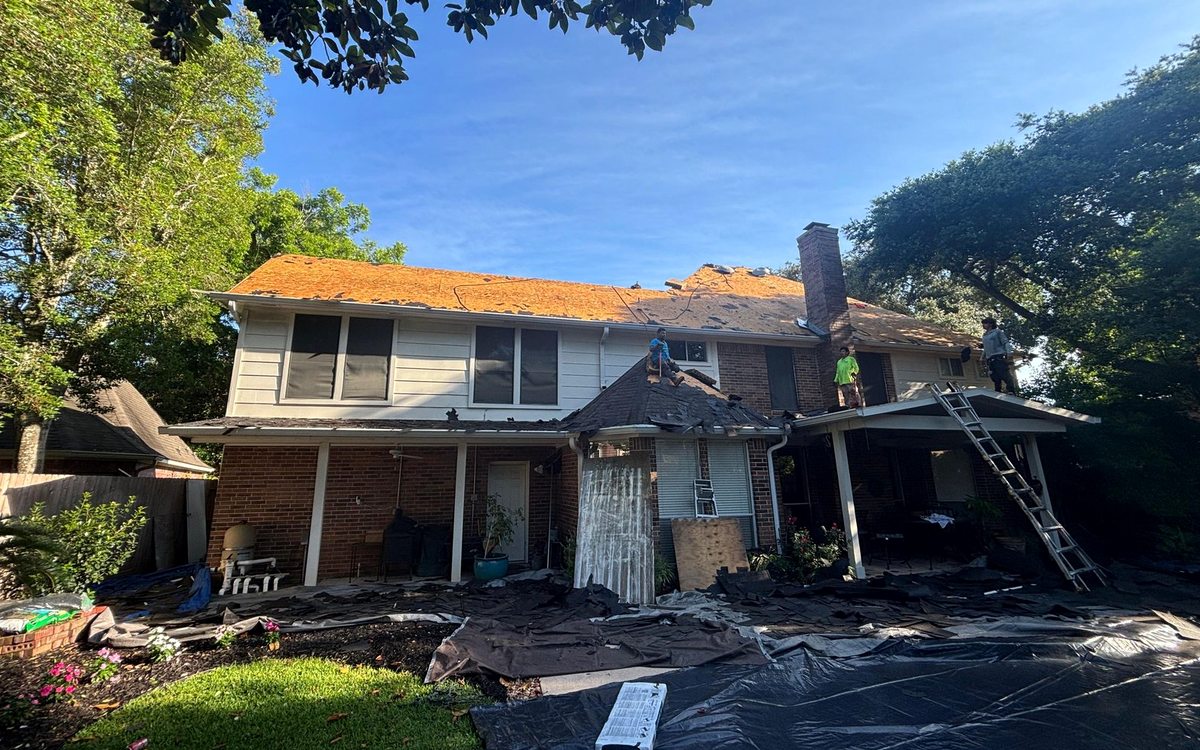 Roof work by Trophy Exteriors in Austin