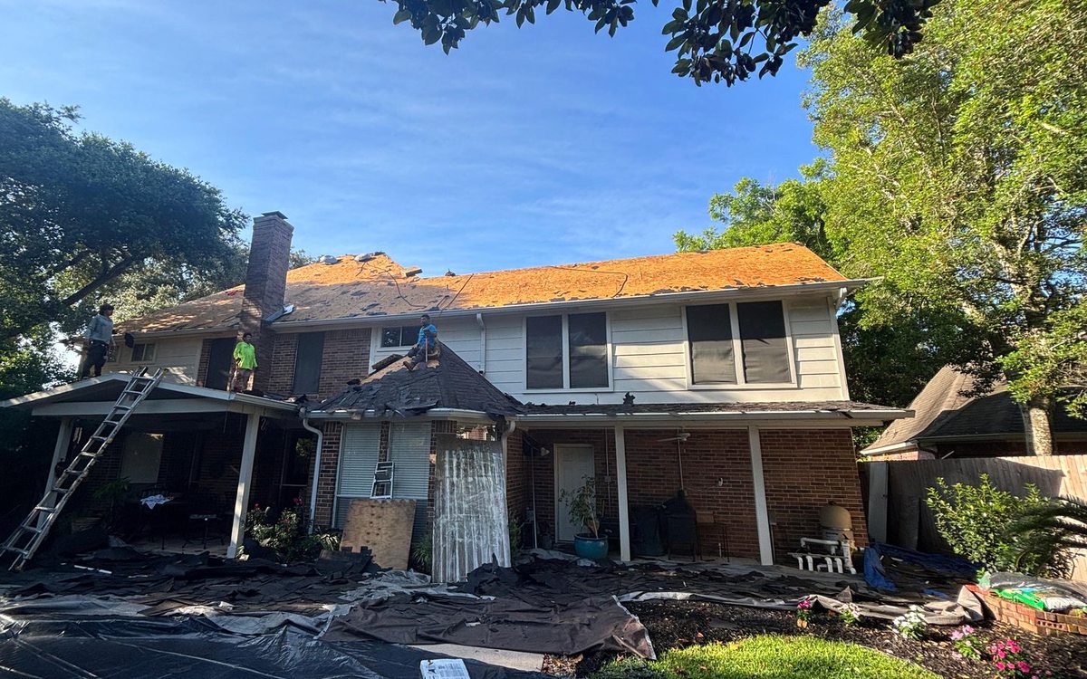 Roof work by Trophy Exteriors in Austin
