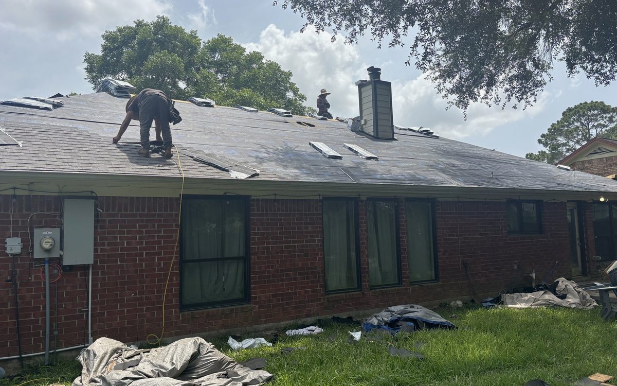 Roof work by Trophy Exteriors in Austin