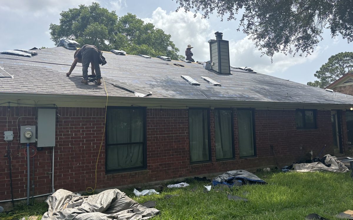 Roof work by Trophy Exteriors in San Antonio