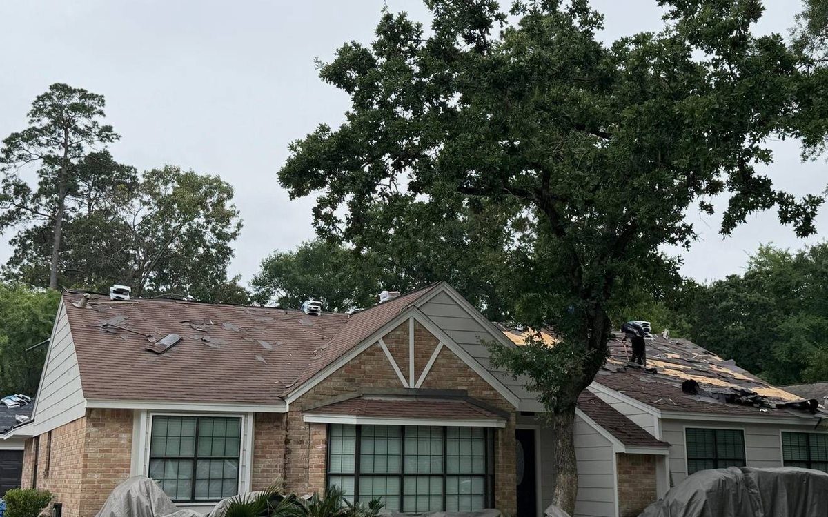 Storm Damage Roof Repair in The Woodlands