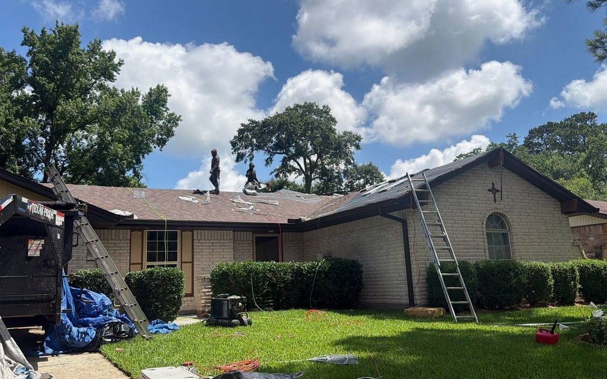 Roof work by Trophy Exteriors in San Antonio