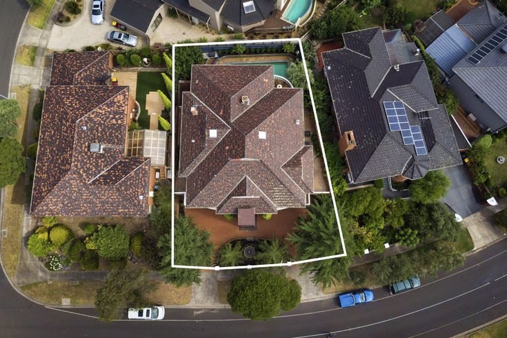 Aerial roof view
